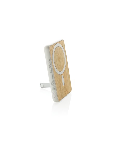 Powerbank magnetica da 5.000 mah 5W Zen in bambù e rPlastica